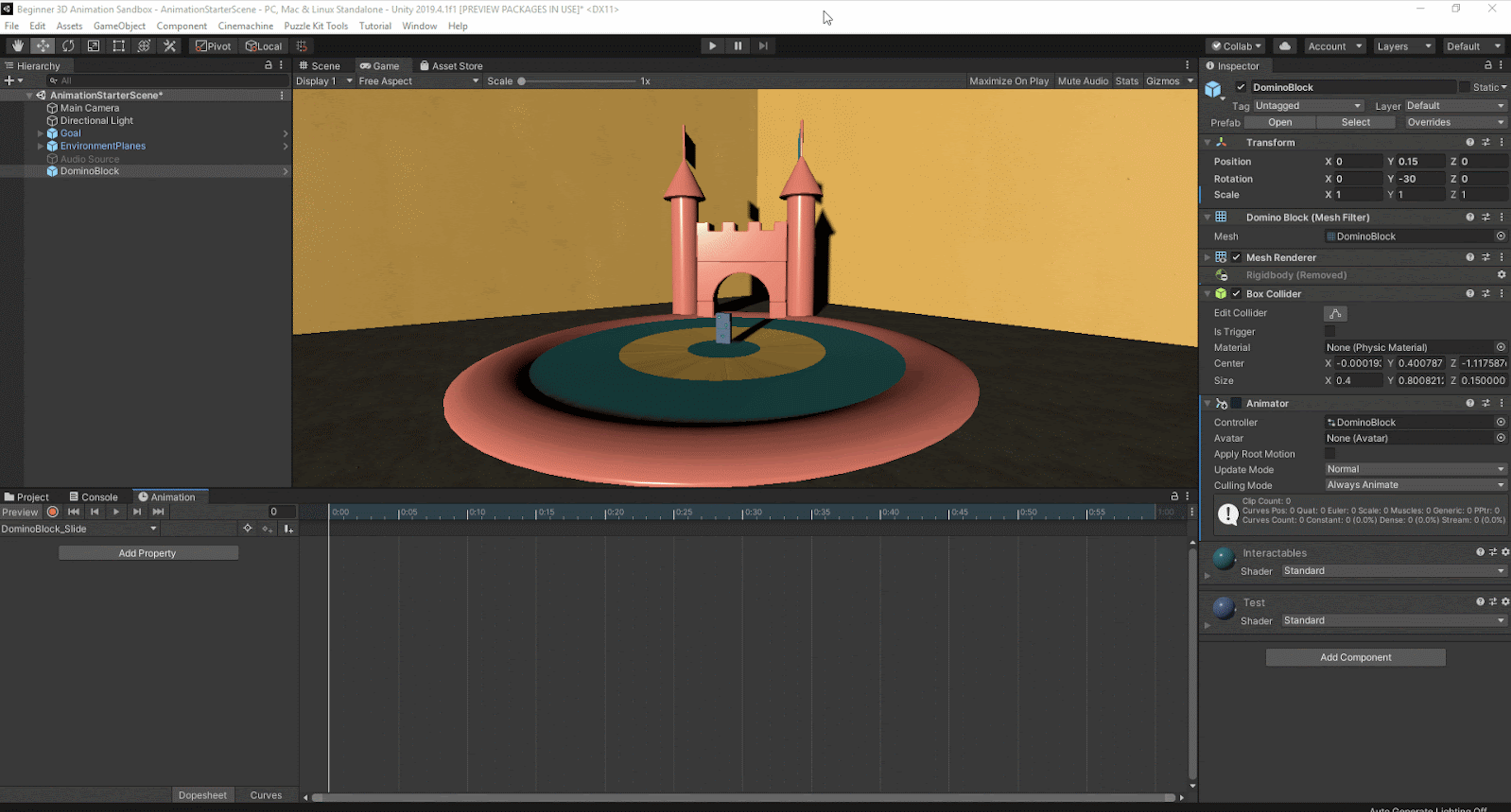 Challenge 1: Create keyframed animation clips
