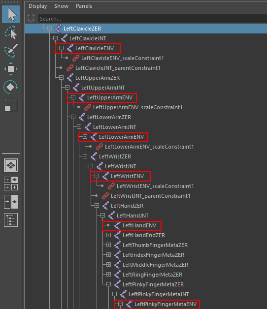 Figure 02: The ENV joint contains all of the scaling information. 
