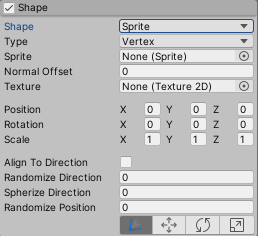 Figure 06: Shape module set to Sprite