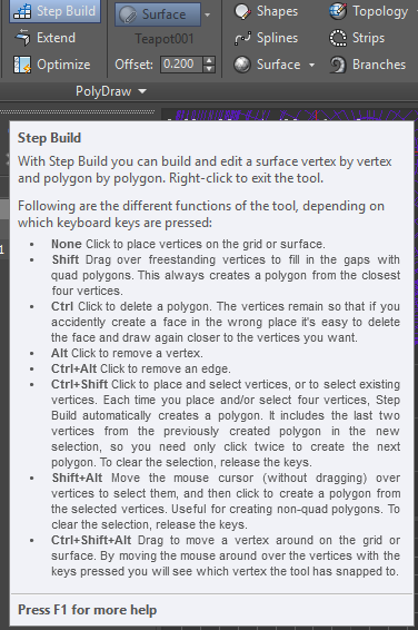 Figure 02: Step Building Options