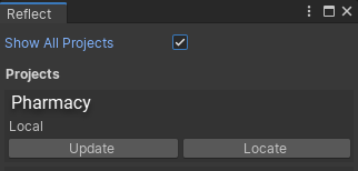 Figure 05: The Reflect window with a project that can be updated
