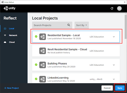 Figure 06: Exporting the project to Reflect