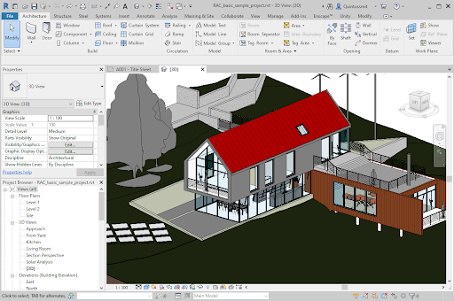 Figure 01: Open project in Revit
