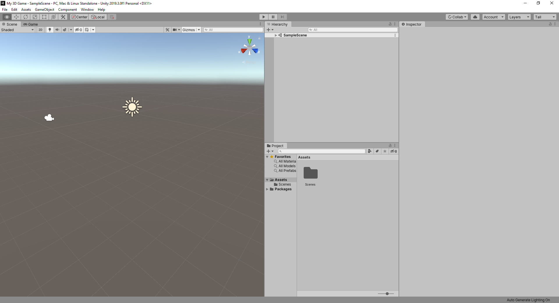 Figure 04: The Tall Layout maximizes space for the scene window.