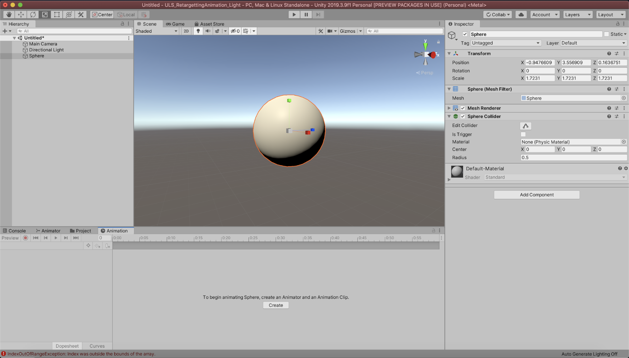 Figure 09: Animation Window