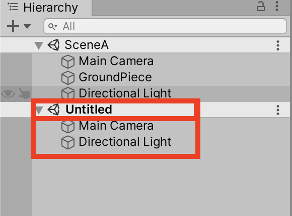 Figure 04: Dropping a Prefab in either of these areas will add it to the new Scene.