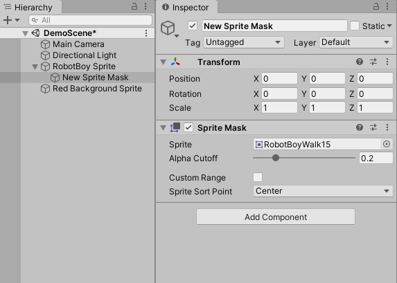 Figure 01: Sprite Mask Game Object