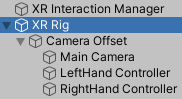 Configuring an XR Rig with the XR Interaction Toolkit