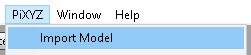 Figure 04: Click here to import a model via PiXYZ Plugin