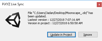 Figure 09: PiXYZ can leverage Unity’s ability to respond to changes in files as they happen.