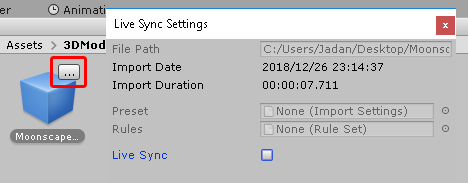 Figure 07: Live Sync, preset, and rules settings can be set per Prefab.