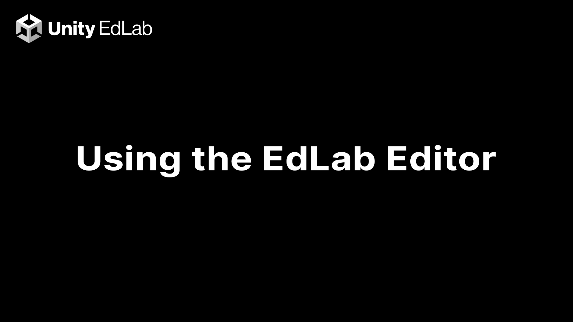 Using the EdLab Editor