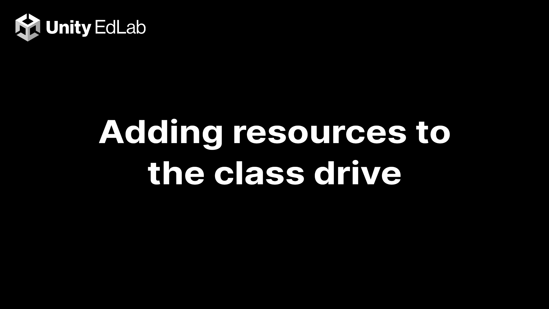 Adding resources to the Class Drive
