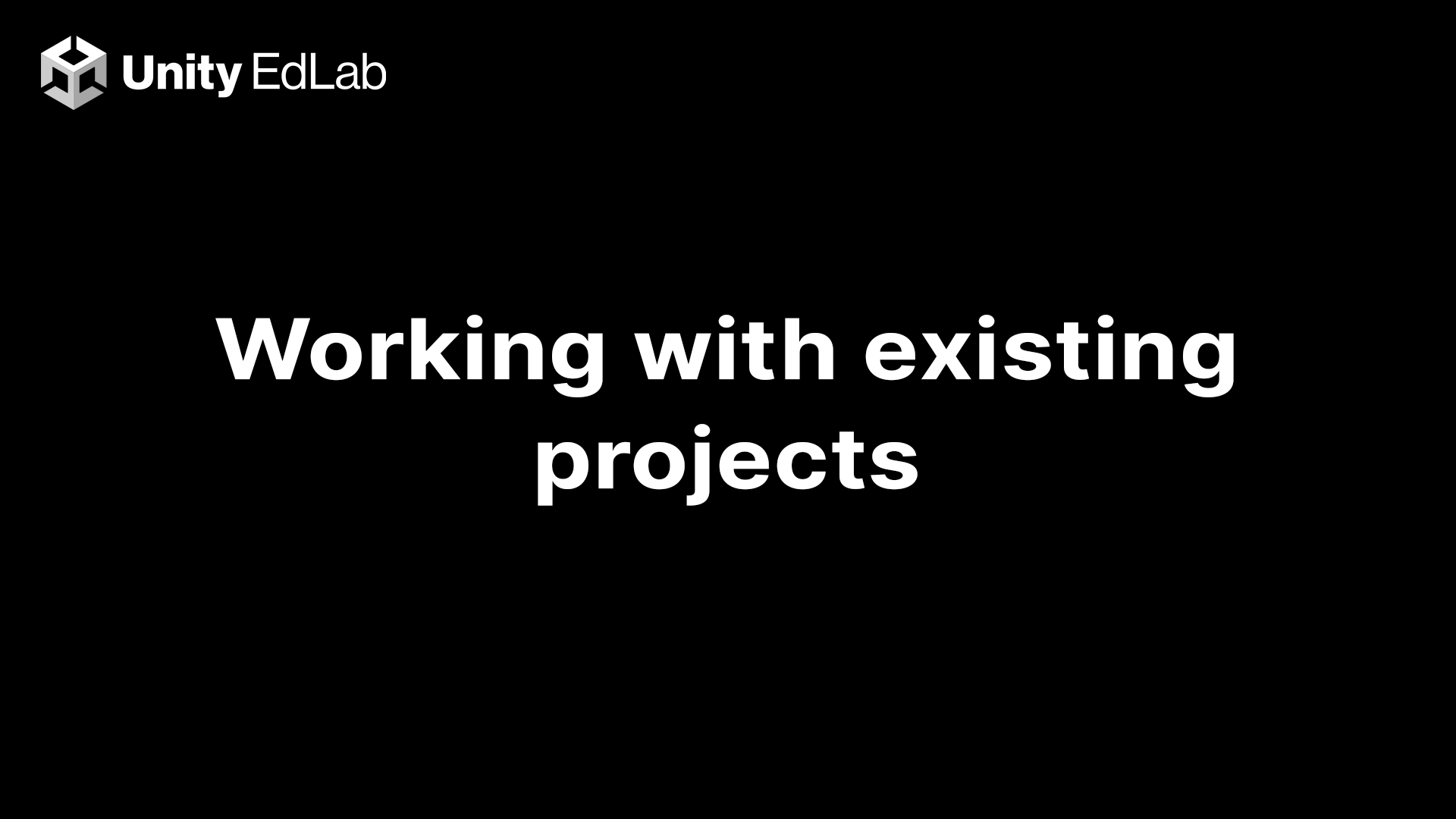Working with existing projects