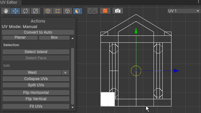 Specify Fit UVs for each by selecting single or multiple selections depending on the situation.