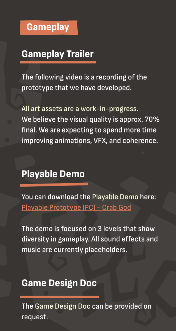 Chaos Game Theory Studio's prototype trailer submitted in their UFH grant application