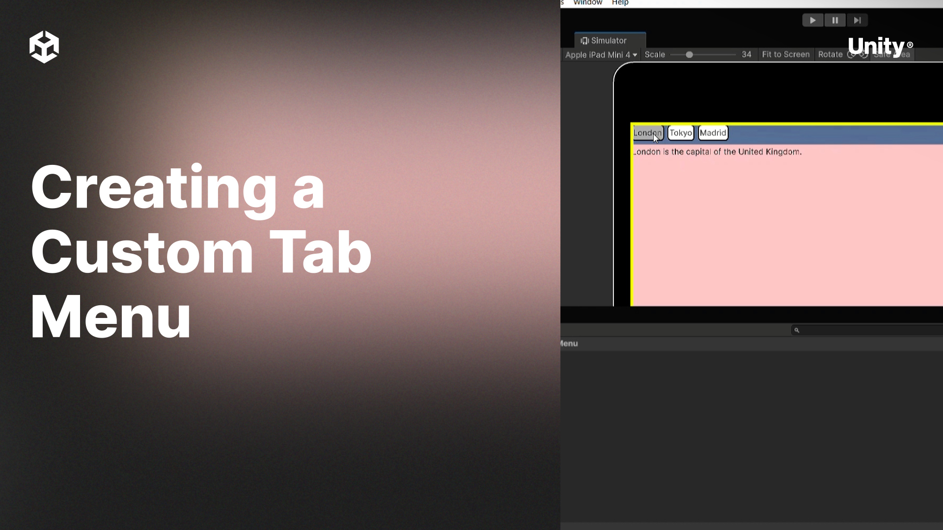 Where Is Module Tab Unity Module 2: Creating a Custom Tab Menu