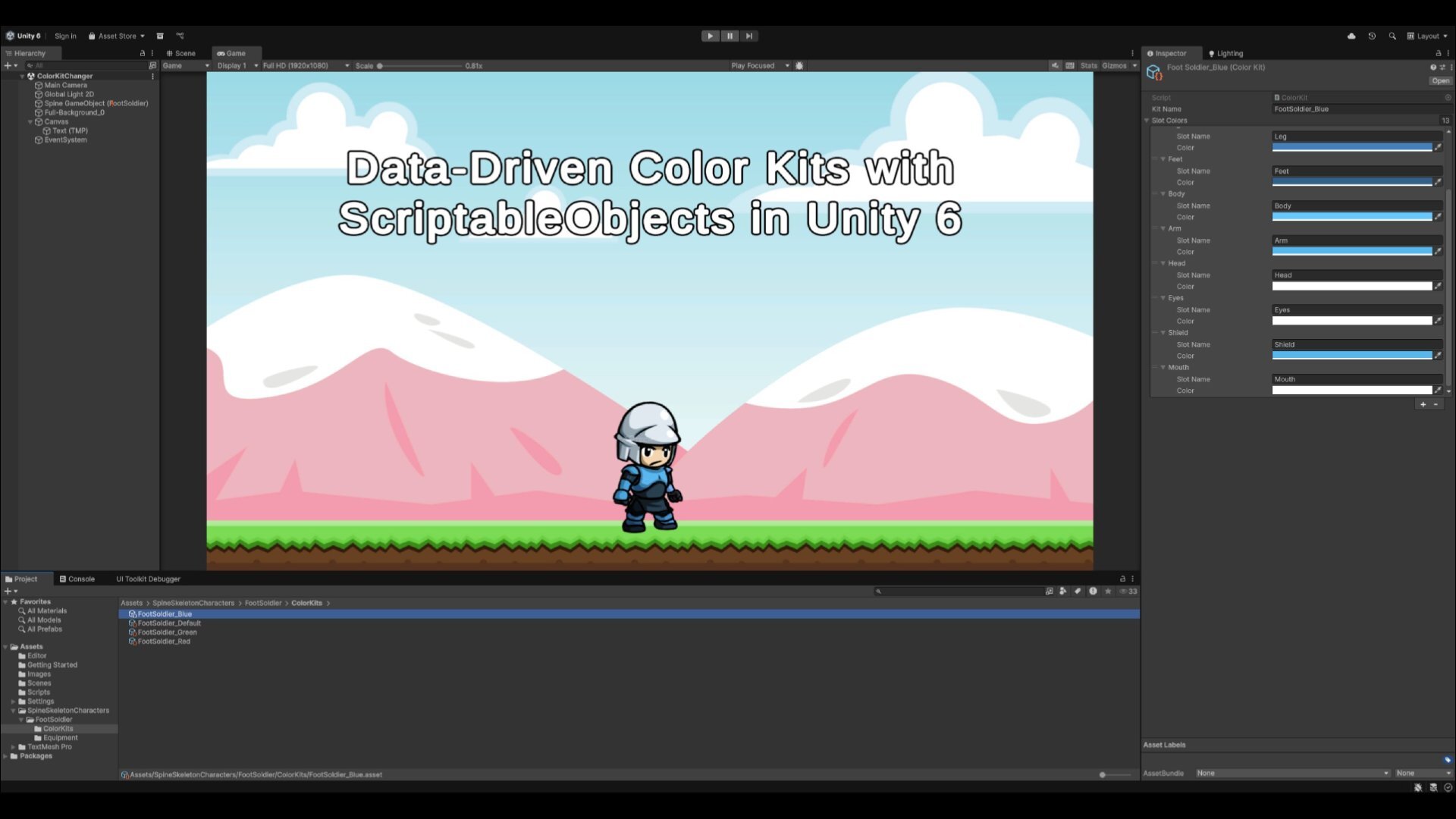 Data-Driven Color Kits with ScriptableObjects in Unity 6